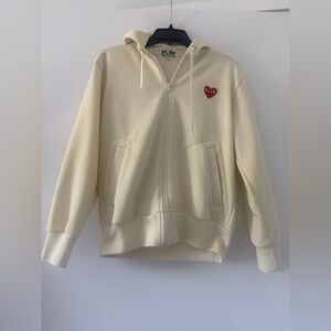 Comme des Garçons Heart Logo Zip Hoodie S Used Hoodie